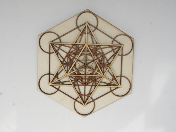 Cube De Métatron En Bois - Décoration ésotérique Et Spirituelle - 16 Cm - Marque OxcmoBijoux - Neuf