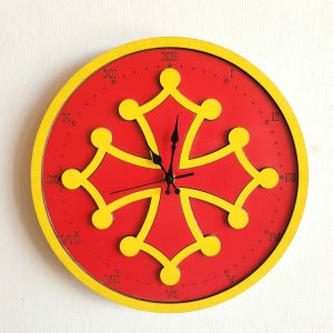 Horloge croix occitane couleur 1